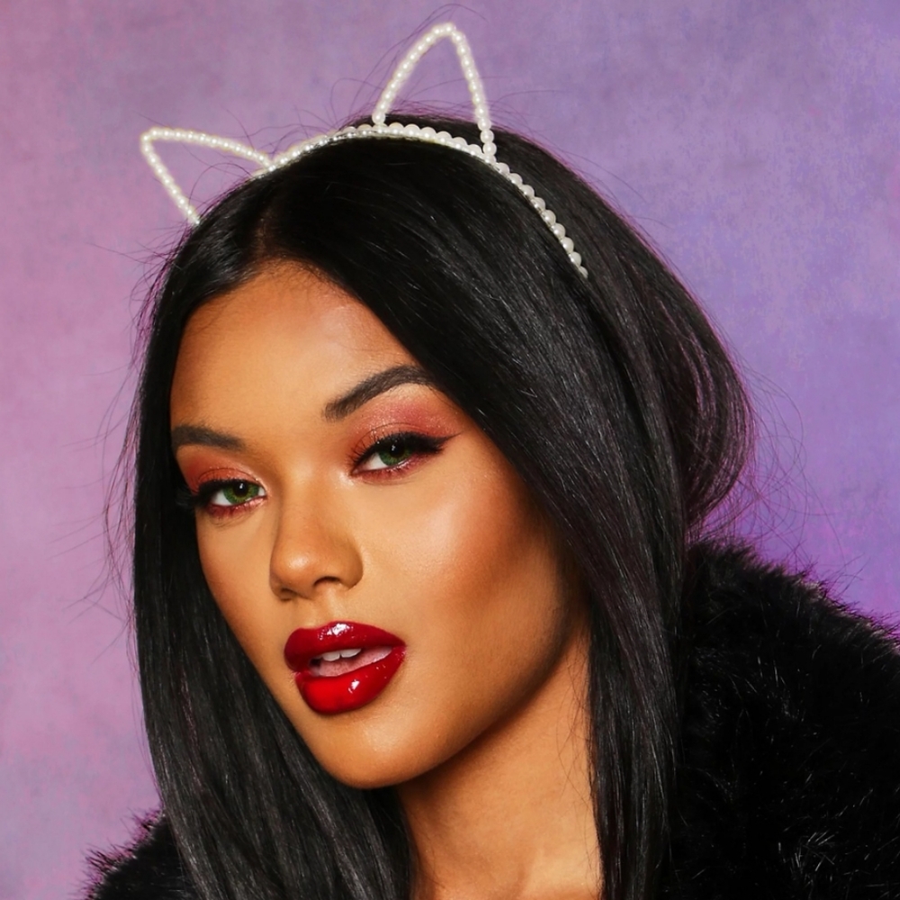 Pearl Cat Ears Headband. New